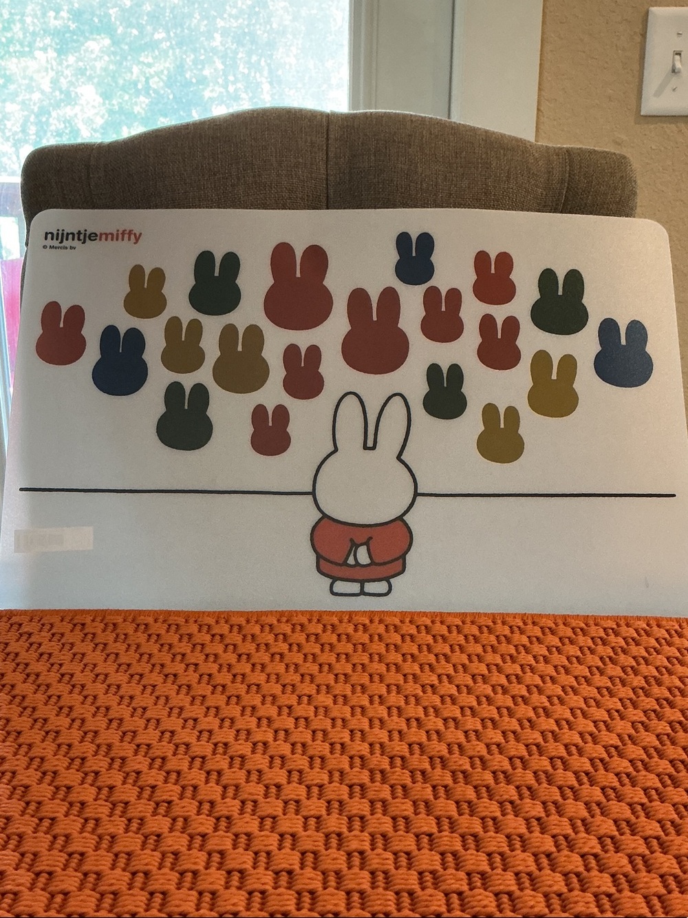 Nijntje x Miffy White Placemat with Multicolor Miffy Silhouettes